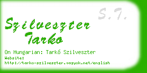 szilveszter tarko business card